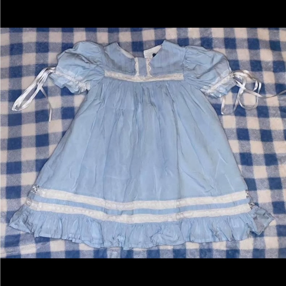 Heirloom Light Blue Dress with Ribbon Details